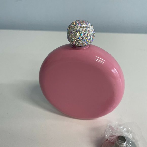 Pink Flask Stainless Steel Total Glam Rhinestone Cap Funnel BOTTOM DOLLAR SALE!! - Picture 5 of 11
